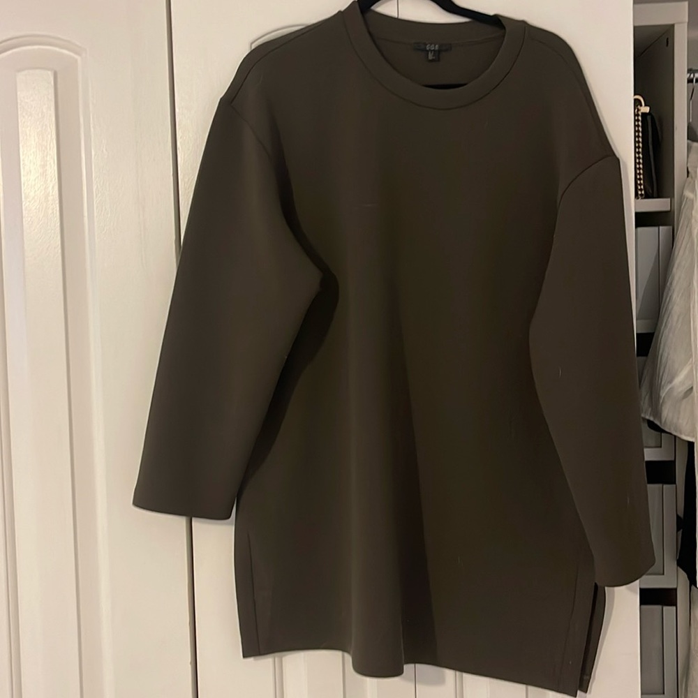 Long silky brown sweat shirt long